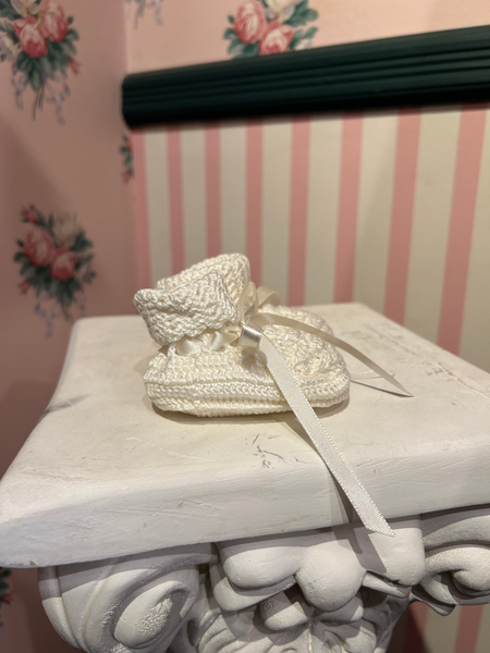 Boy Waffle Knit Booties image 1