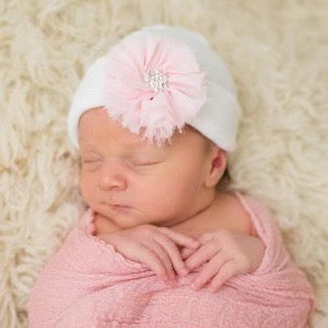 Fairy Flower on White Hat image 0