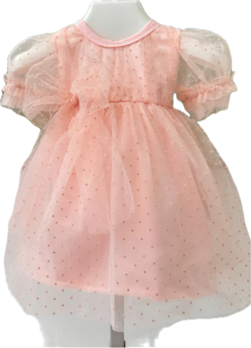 Pink Polka Dot Tulle Dress image 0