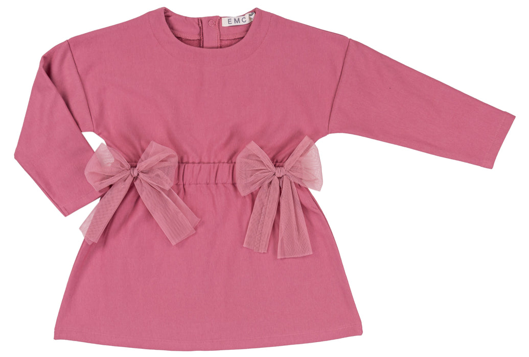 Rosy Double Bow Dress