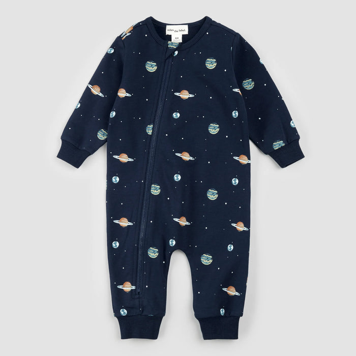 Outer Space Zip-Up Romper image 0