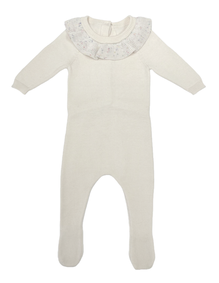 Ivory Flecked Collar Footie image 0
