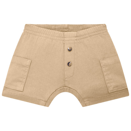Classic Button-Up Bodysuit & Cargo Shorts Set image 1
