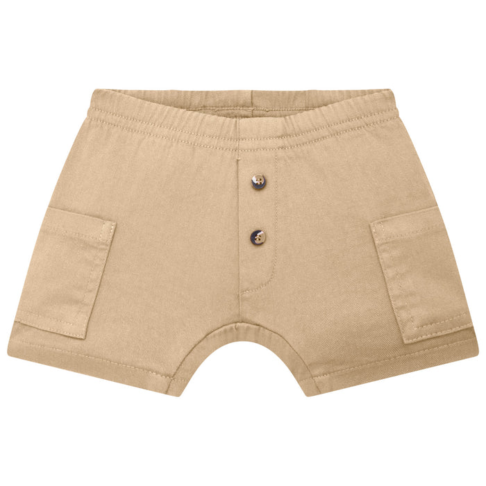 Classic Button-Up Bodysuit & Cargo Shorts Set image 1
