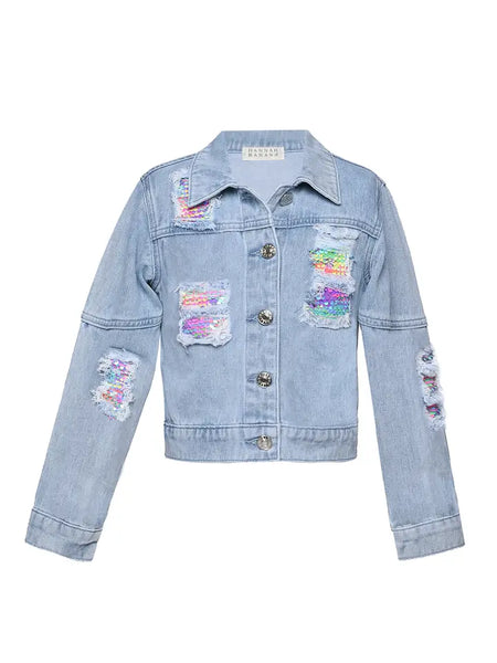 Sparkle & Shine Sequin Denim Jacket image 0