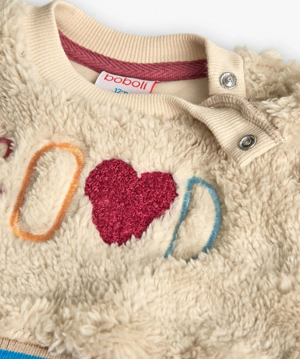 Good Vibes Furry Sweater & Denim Set