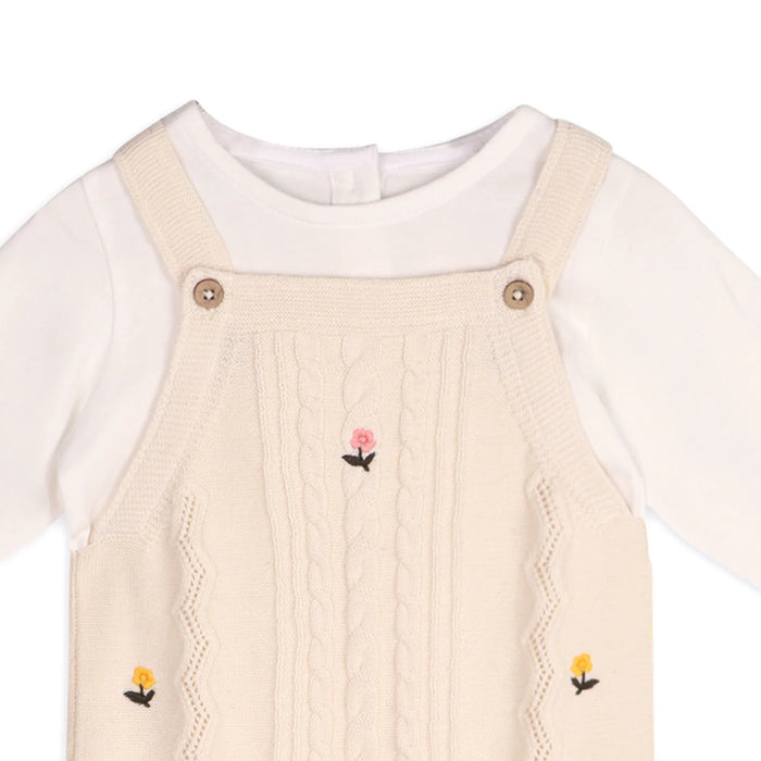 Mini Flowers Knit Overall Set image 1