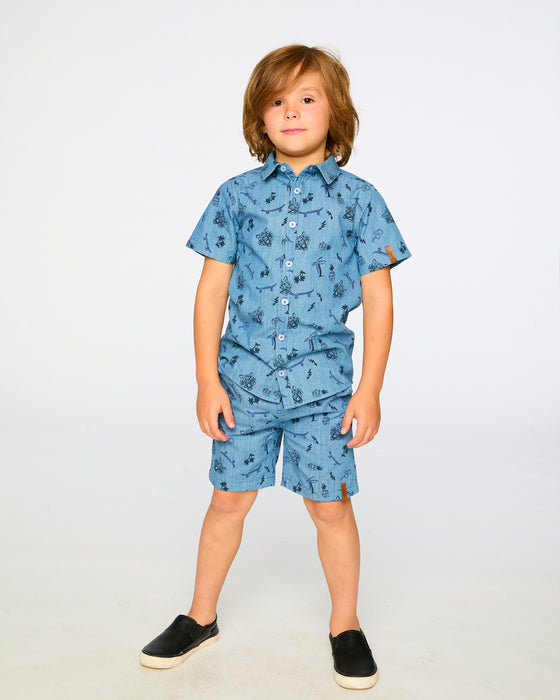 Printed Tiger Skate Toddler 2pc Set