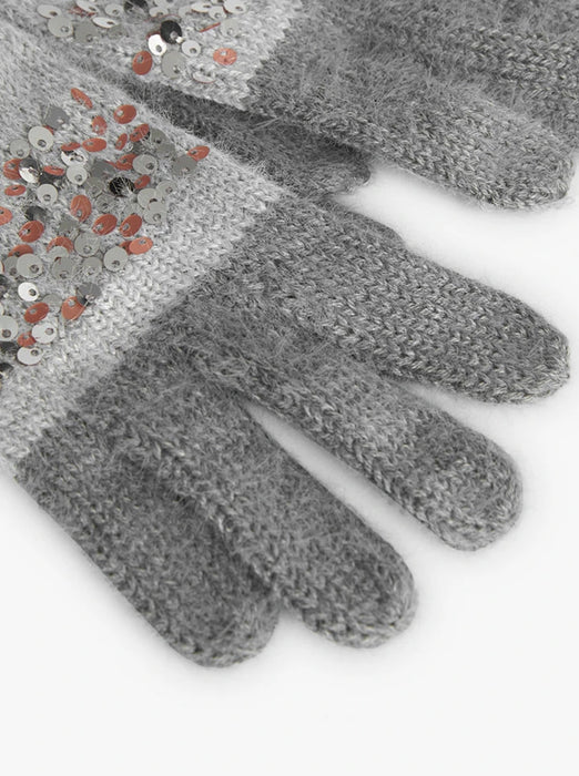 Sparkle Snow Knit Hat & Glove Set