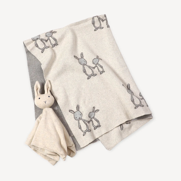 Bunny Mommy & Me Blanket & Lovey Set image 0
