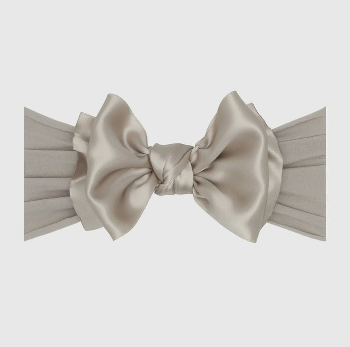 Baby Bling Satin FAB soft nylon headband with satin bow