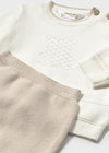 Tan & Cream Knit 2pc image 0