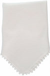 Special Occasion Off White Quilted Blanket with Lace Trim image 1