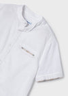Khaki Striped Shorts & White Button Down image 1